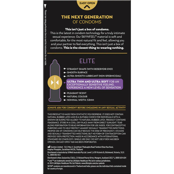 SKYN ELITE 10 CONDOMS