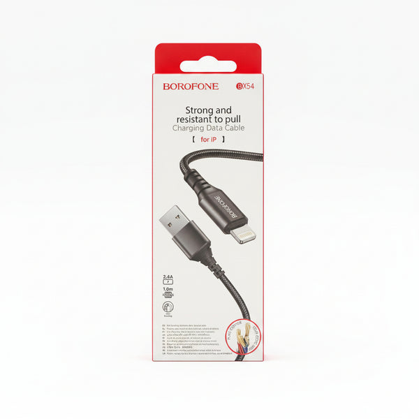 BOROFONE CHARGING DATA CABLE 2.4A - 1M BX54