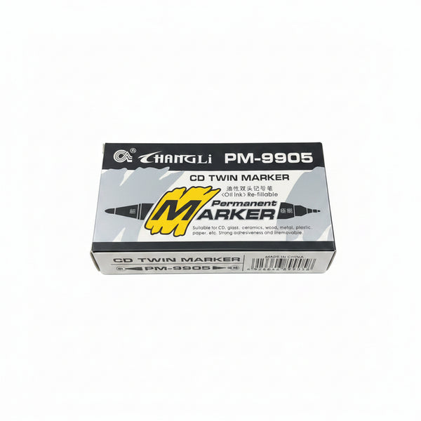 CHANGLI CD TWIN PERMANENT MARKERS & PEN 12PCS