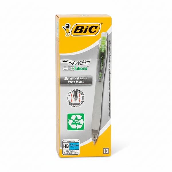 BIC REACTION HB 0.5MM MECHANICAL 12 PENCILS