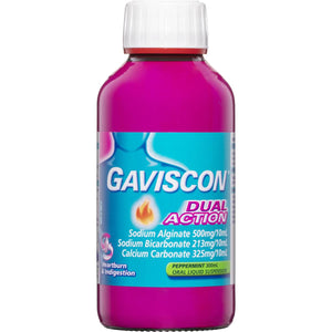 GAVISCON DUAL ACTION PEPPERMINT LIQUID 300ML