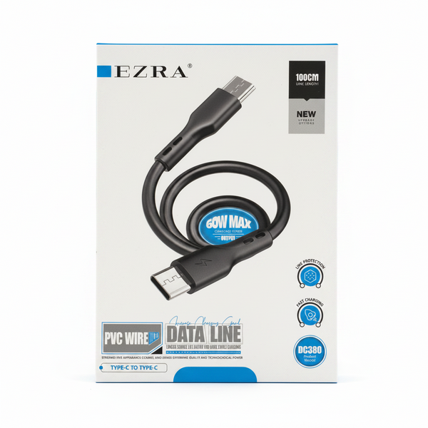 EZRA DATA CABLE TYPE C TO C 60W DC380