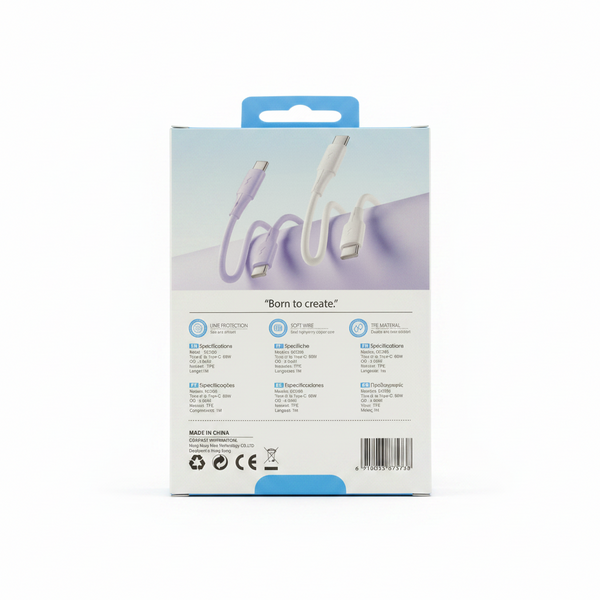EZRA DATA CABLE TYPE C TO C 60W DC380