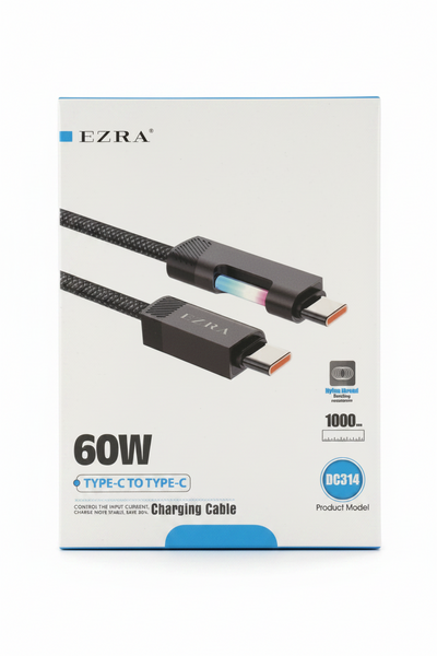 EZRA CHARGING CABLE TYPE C TO C 60W DC314