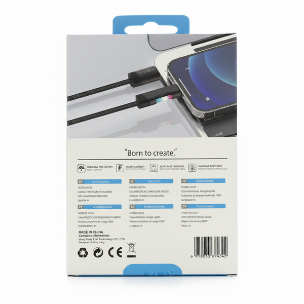 EZRA CHARGING CABLE USB A TO C 100W DC314