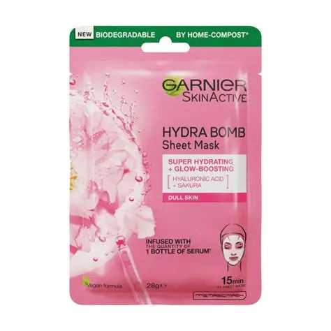 GARNIER HYDRA BOMB SHEET MASK SAKURA DULL SKIN