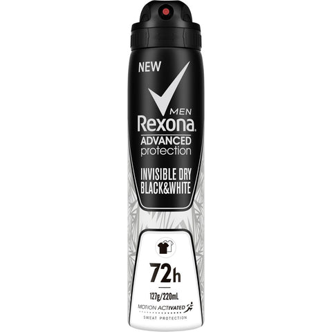 REXONA ADV MEN INVISIBLE DRY BLACK & WHITE DEO 220ML