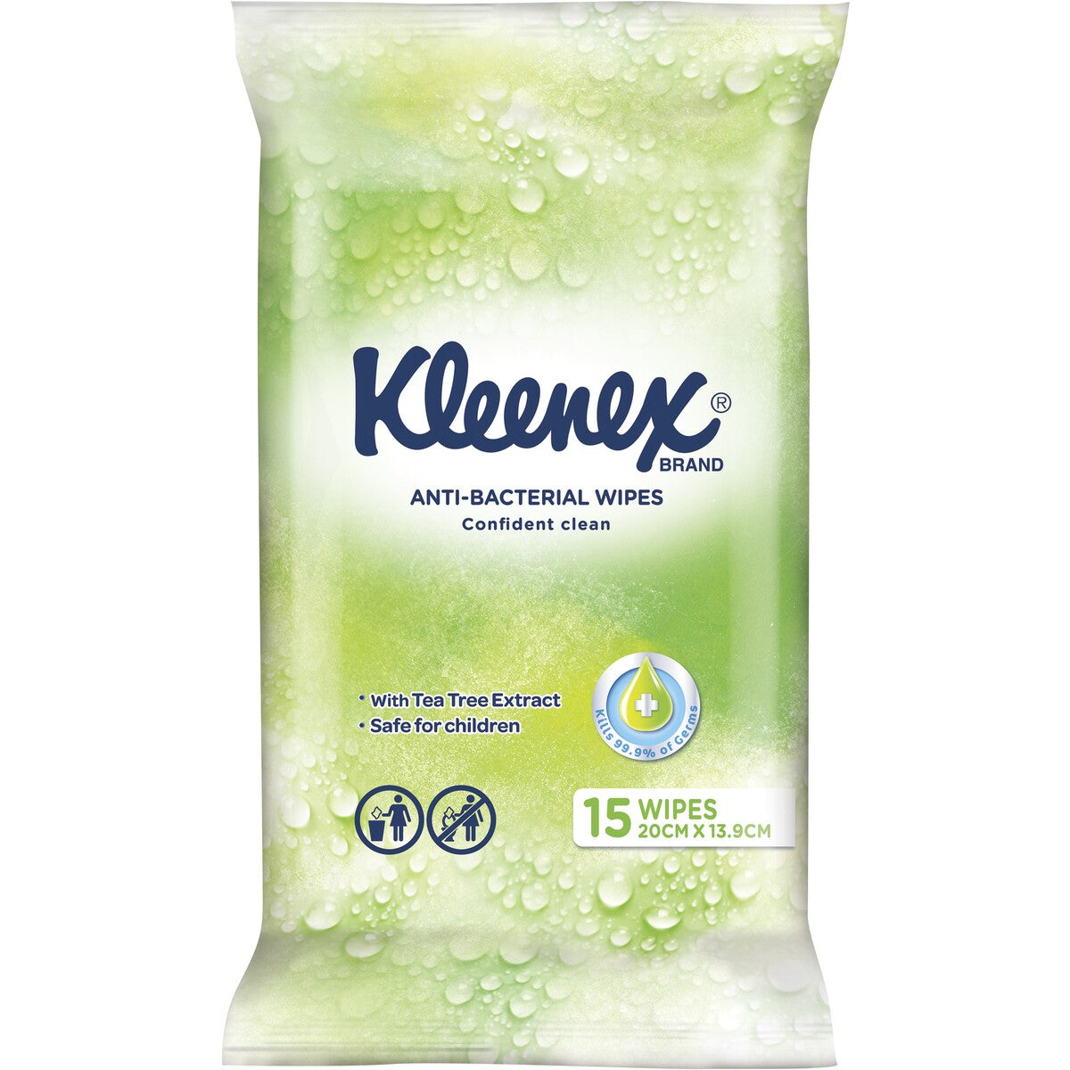 KLEENEX ANTIBACTERIAL 15 WIPES