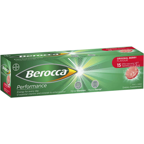 BEROCCA PERFORMANCE ORIGINAL BERRY 15 EFFERVESCENT TABLETS