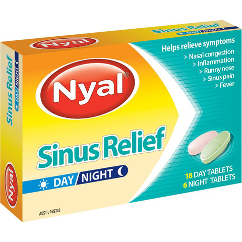 NYAL SINUS RELIEF DAY/NIGHT 24 TABLETS