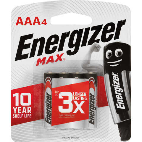 ENERGIZER MAX AAA 4 BATTERIES