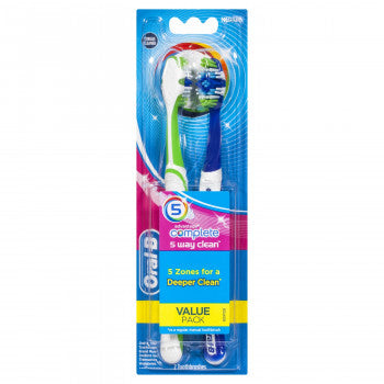 ORAL-B 5 Way Clean Medium Toothbrush 2Pk