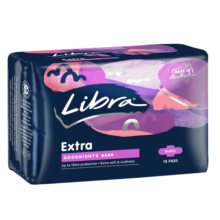 LIBRA EXTRA GOODNIGHTS WINGS 10 PADS