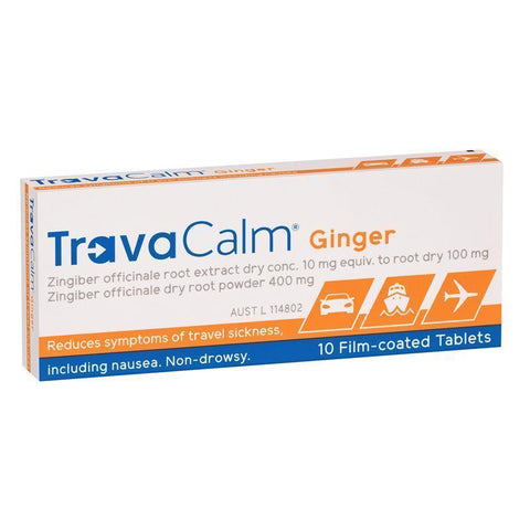 TRAVACALM GINGER 10 TABLETS