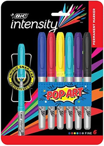 BIC INTENSITY PERMANENT MARKERS 6PK
