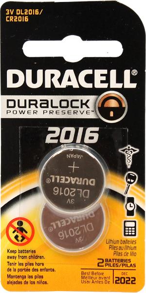 DURACELL CR2016 2 BATTERIES