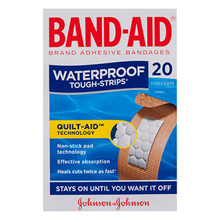 BAND-AID WATERPROOF 20 STERILE STRIPS