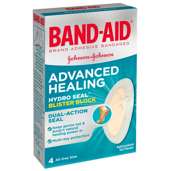 BAND AID ADVANCED HEALING BLISTER BLOCK REG 4PK