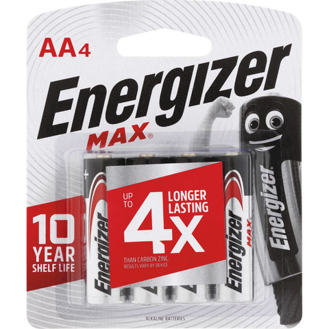 ENERGIZER MAX AA 4 BATTERIES