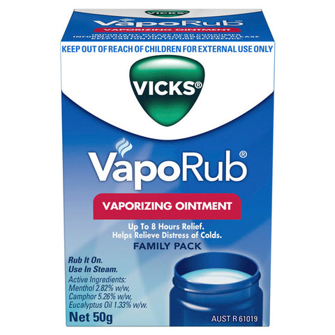 VICKS VAPORUB VAPORIZING OINTMENT 50G