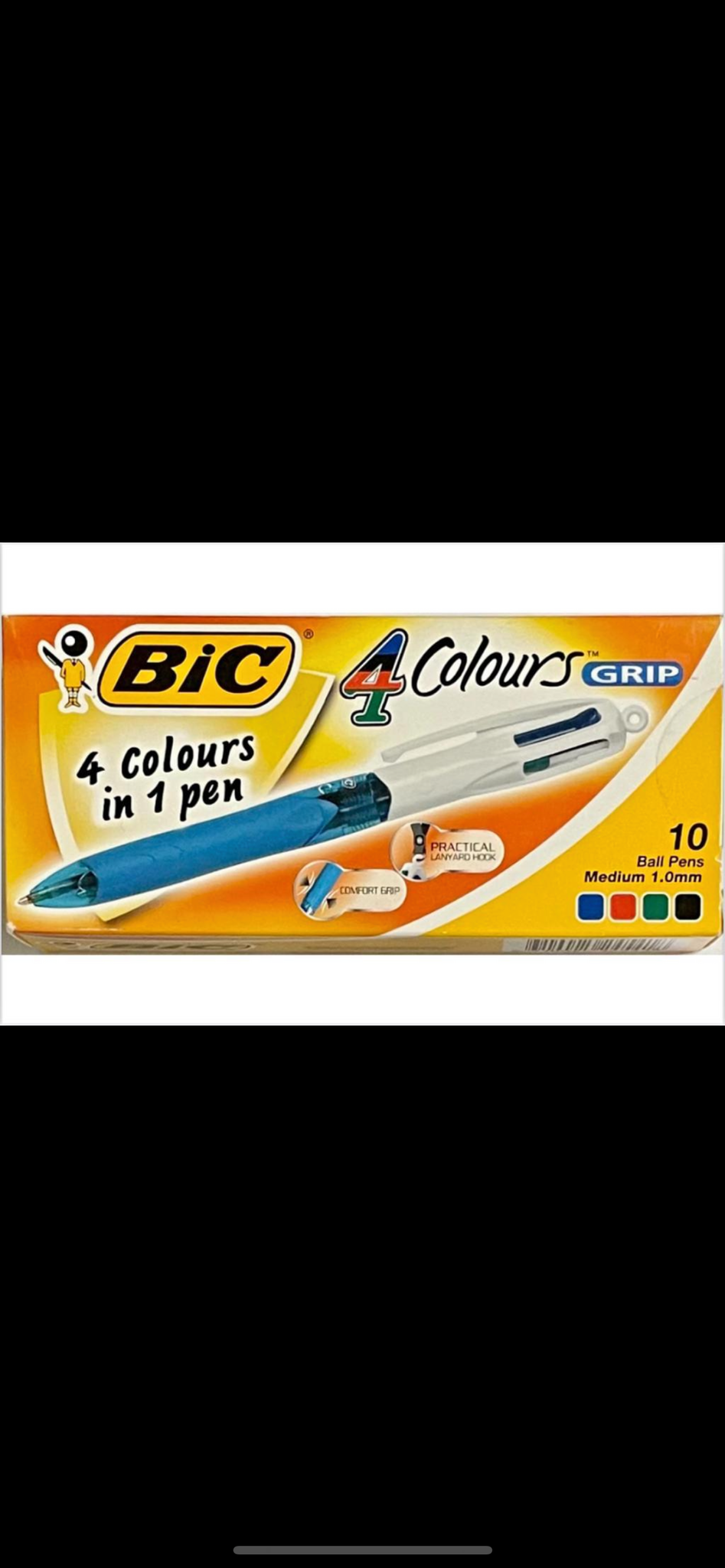 BIC 4 COLOURS GRIP 10 BALL PENS MEDIUM 1.0mm