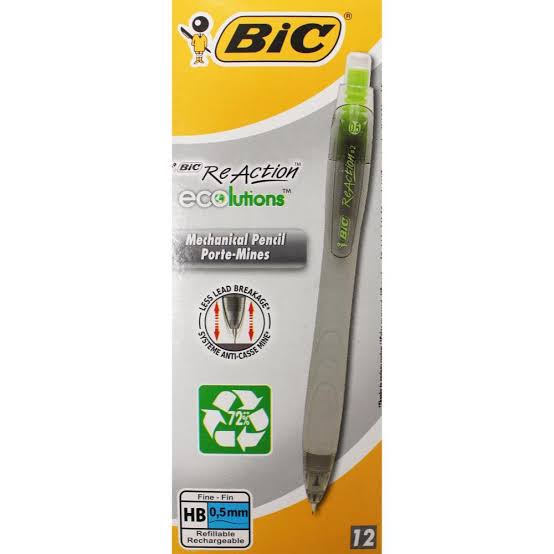 BIC REACTION HB 0.5MM MECHANICAL 12 PENCILS