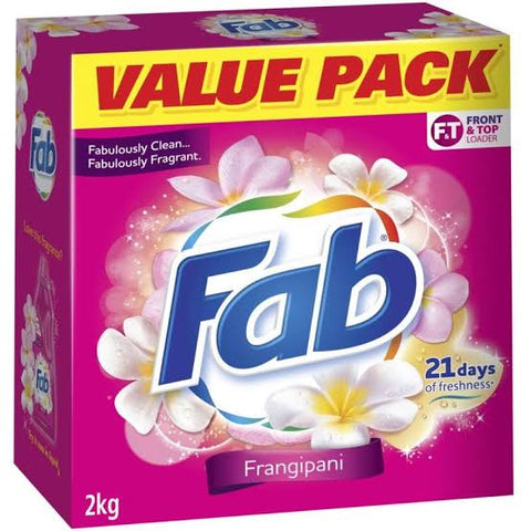 FAB FRESH FRANGIPANI LAUNDRY POWDER 2KG