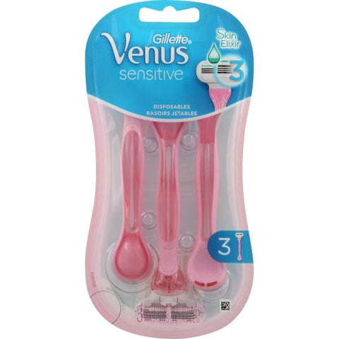 GILLETTE VENUS SENSITIVE 3 BLADES 3 RAZORS