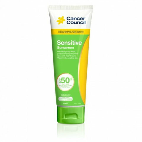 CANCER COUNCIL SENSITIVE SUNSCREEN SPF50+ 110ML